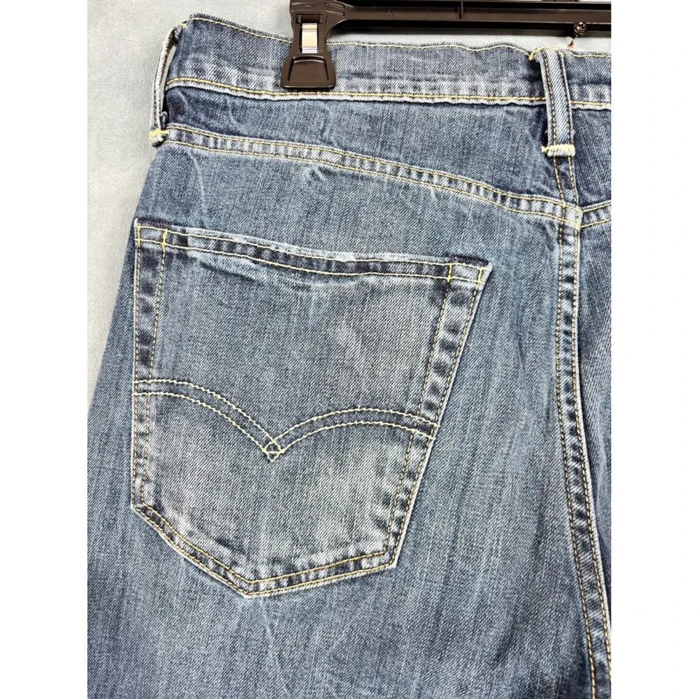 Levis 522 Tapered Fit Blue Denim Jeans Mens W32 L32 Medium Wash